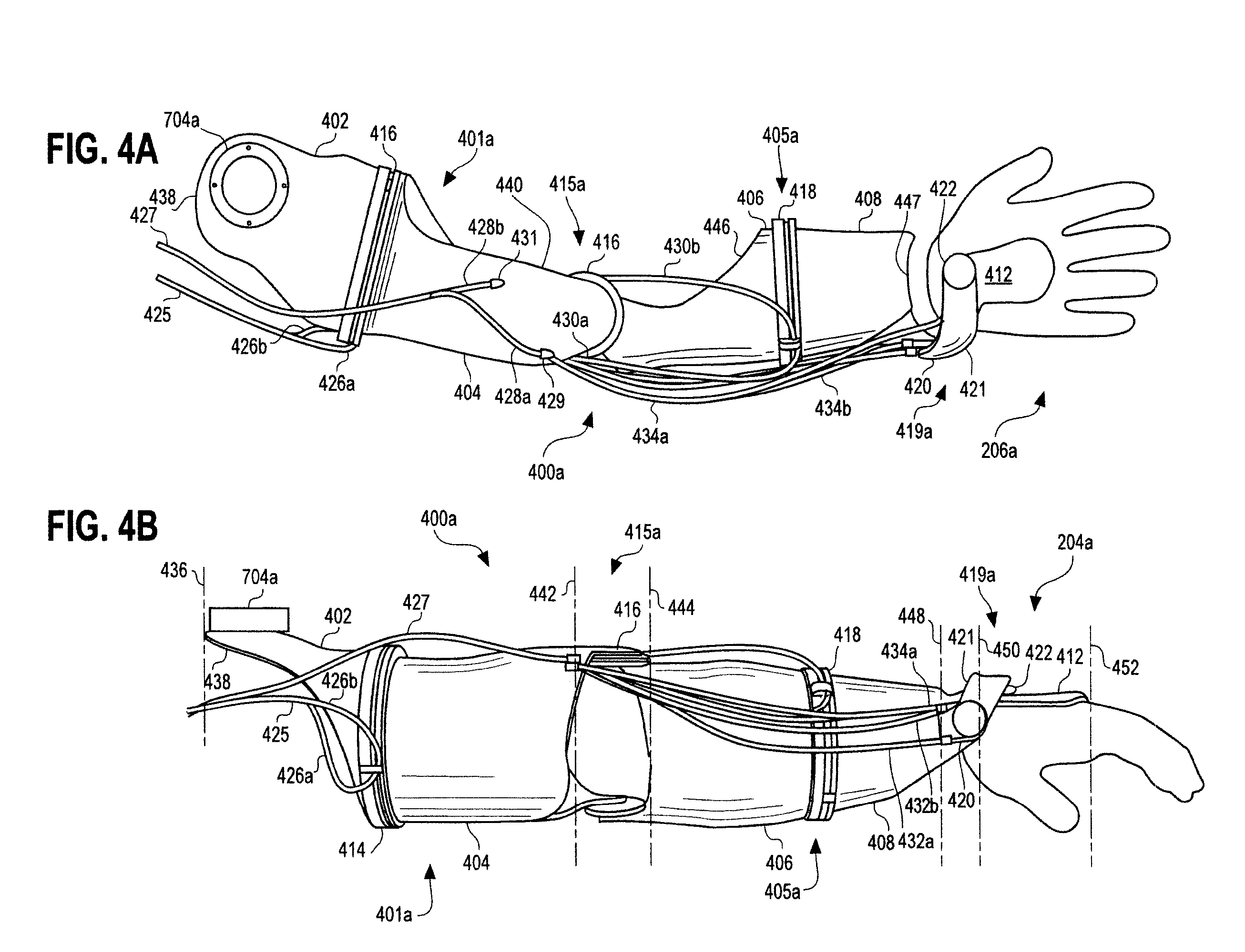 Close up view of HaptX Suit arm