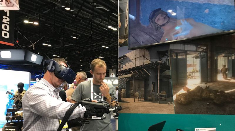 Man using the TC3Sim VR Demo at I/ITSEC